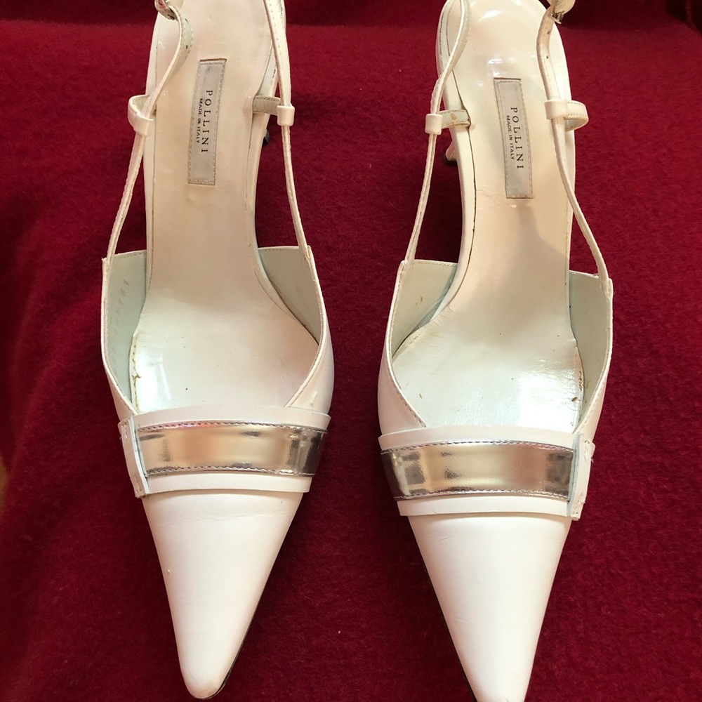 Pollini white sling back sandals. Made in Italy. Size 7 (37). $34.00 - Picture 2 of 4